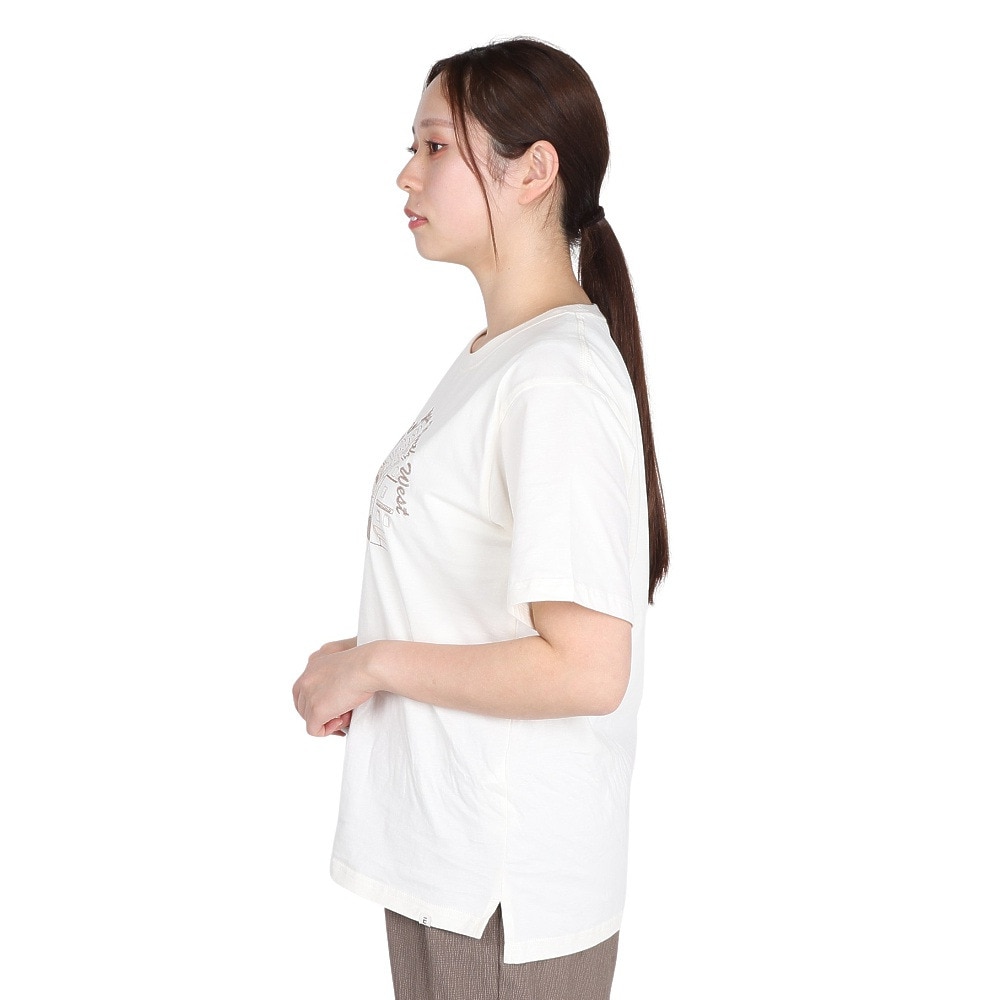 エルケクス（ELKEX）（レディース）半袖Tシャツ EMBROIDERY ワイド EKL5S10041 OWHT