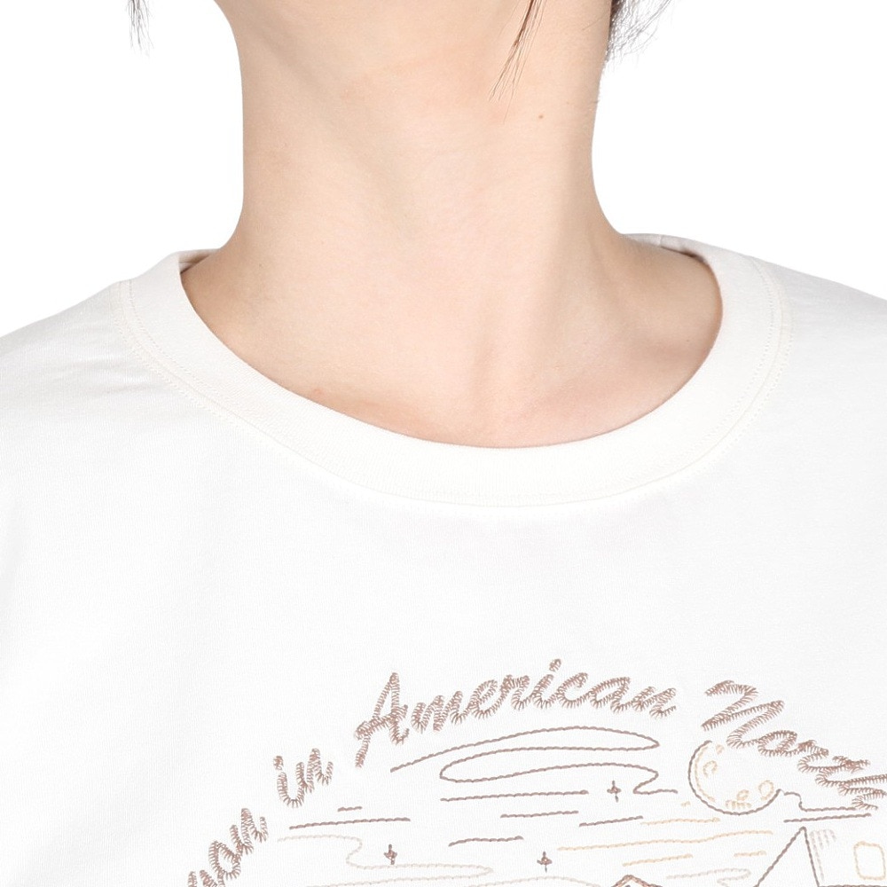 エルケクス（ELKEX）（レディース）半袖Tシャツ EMBROIDERY ワイド EKL5S10041 OWHT