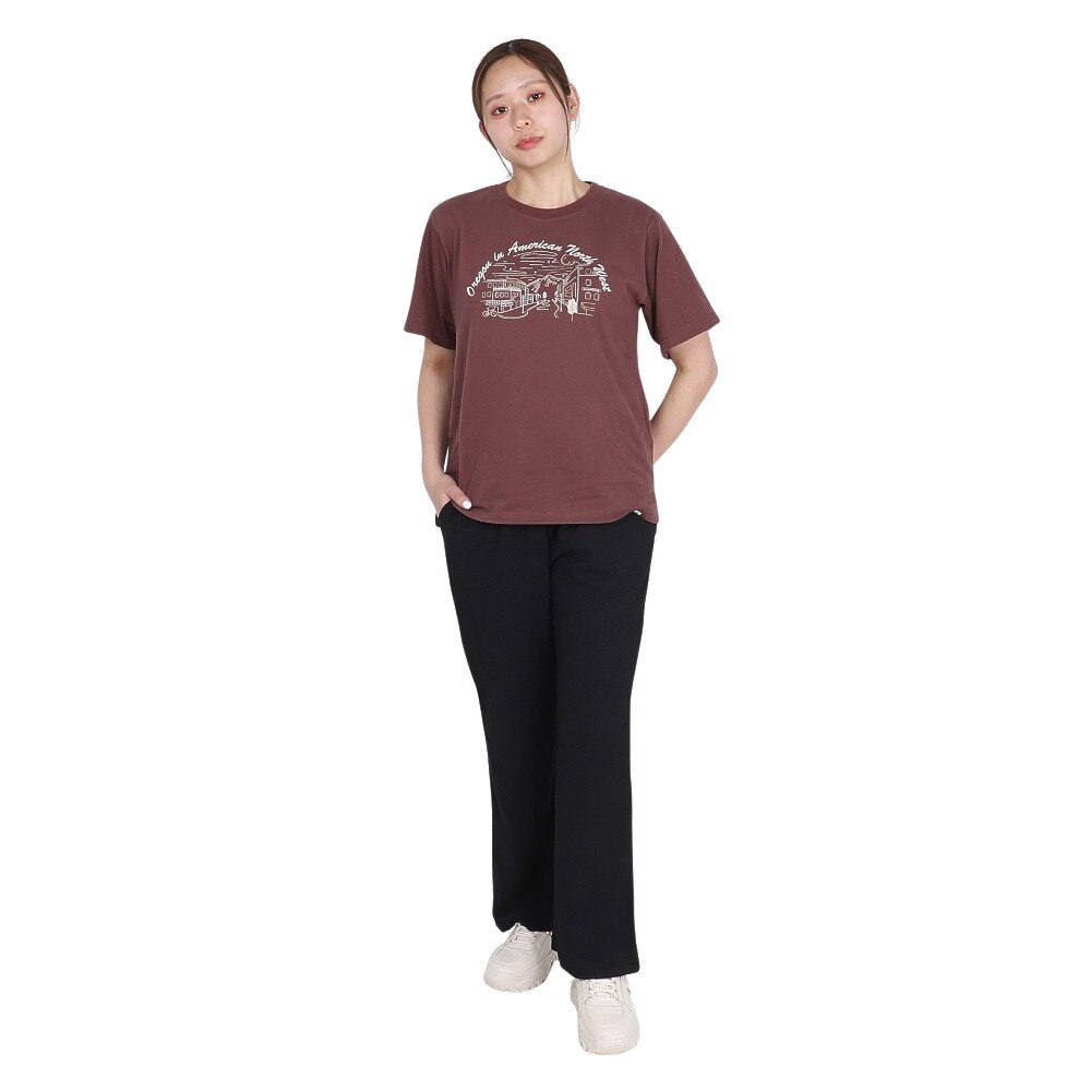 エルケクス（ELKEX）（レディース）半袖Tシャツ EMBROIDERY ワイド EKL5S10041 WIN