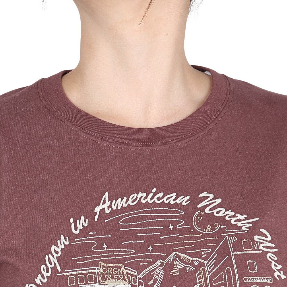 エルケクス（ELKEX）（レディース）半袖Tシャツ EMBROIDERY ワイド EKL5S10041 WIN