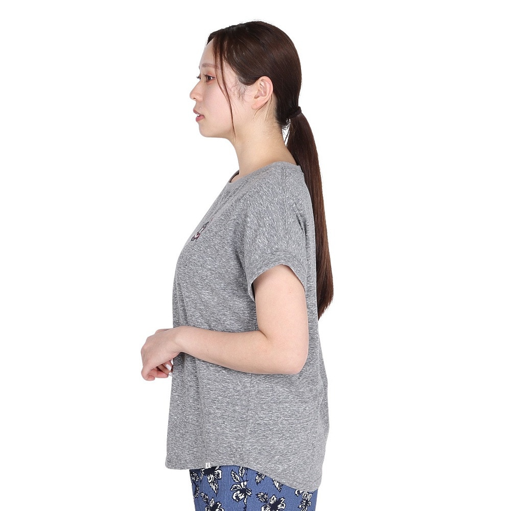 エルケクス（ELKEX）（レディース）半袖Tシャツ エンブレム ROLLUP EKL5S10042 MGRY