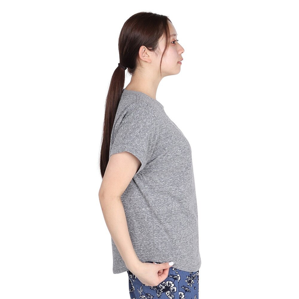 エルケクス（ELKEX）（レディース）半袖Tシャツ エンブレム ROLLUP EKL5S10042 MGRY