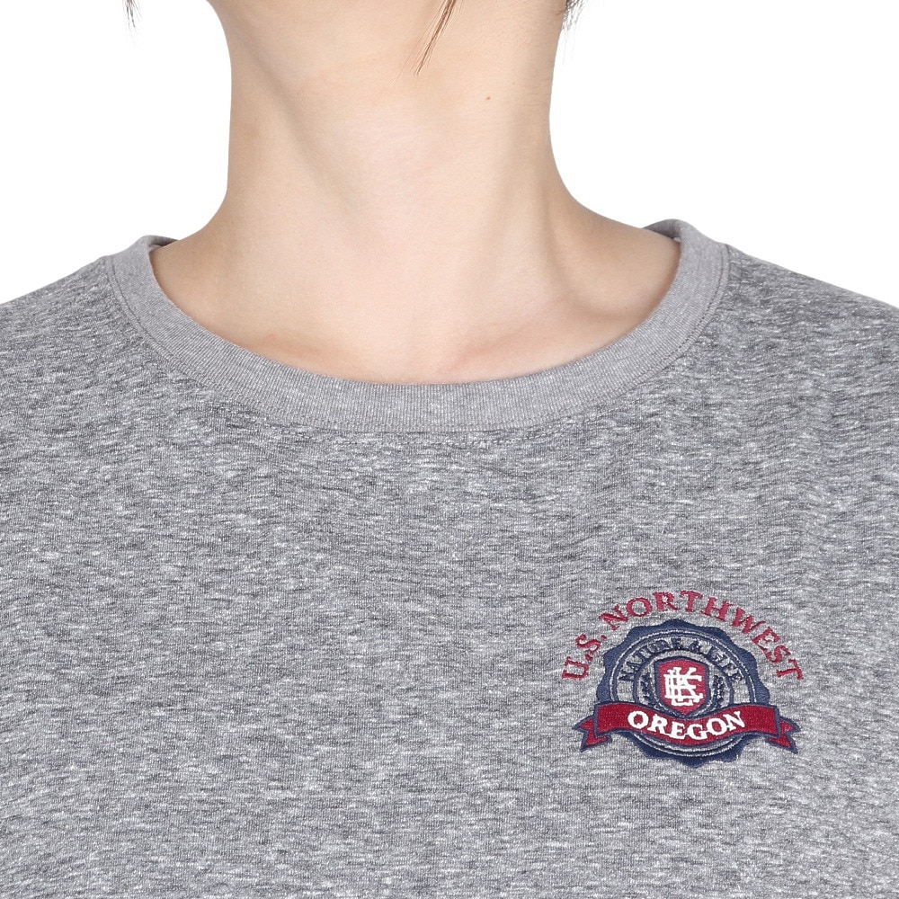 エルケクス（ELKEX）（レディース）半袖Tシャツ エンブレム ROLLUP EKL5S10042 MGRY