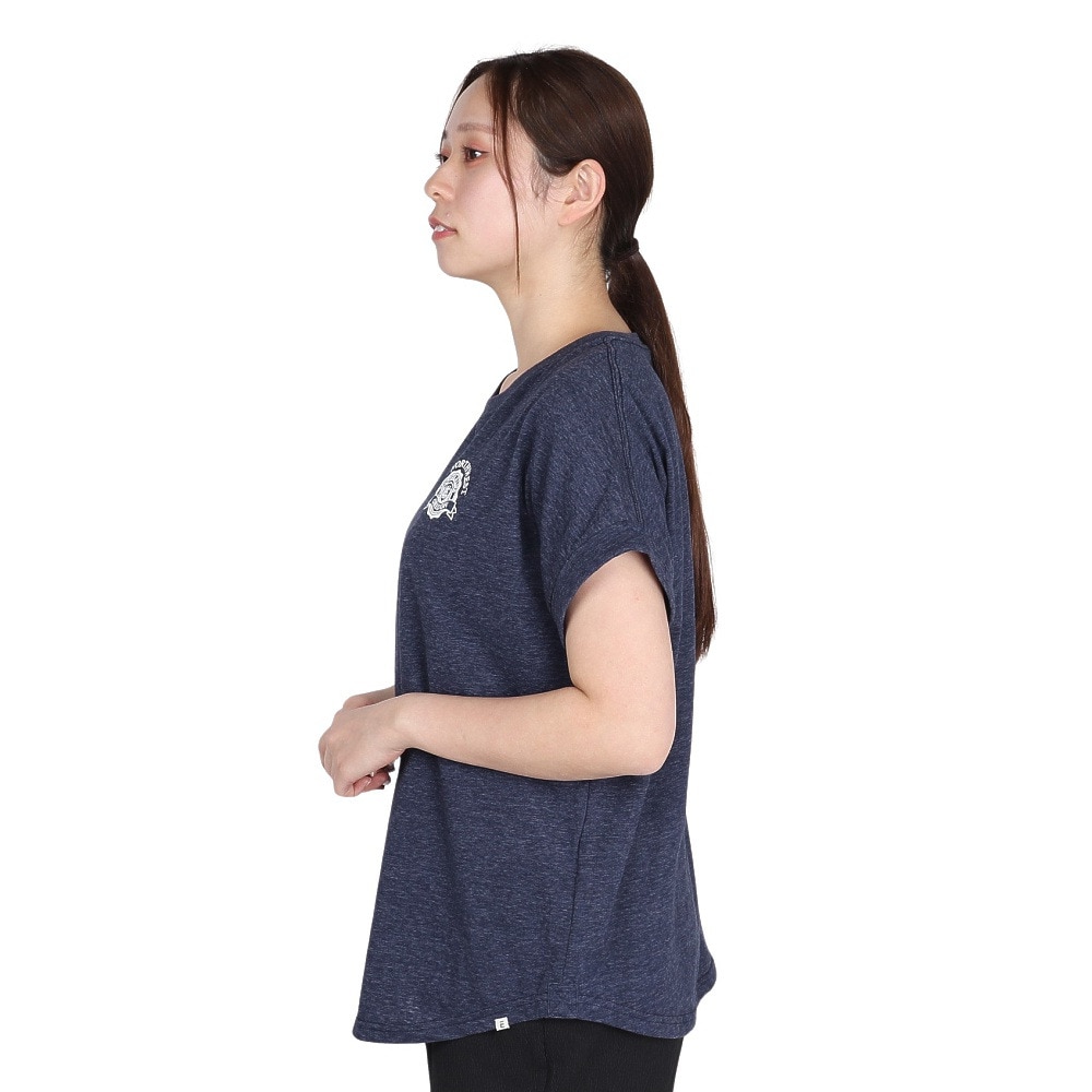 エルケクス（ELKEX）（レディース）半袖Tシャツ エンブレム ROLLUP EKL5S10042 NVY