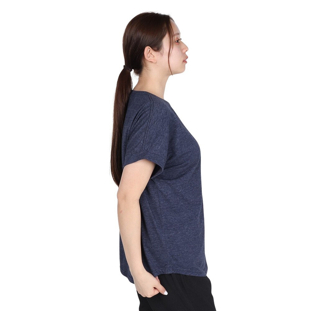 エルケクス（ELKEX）（レディース）半袖Tシャツ エンブレム ROLLUP EKL5S10042 NVY