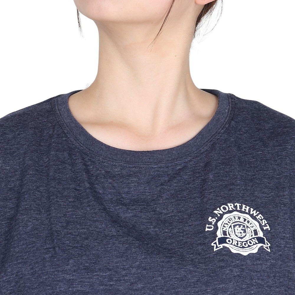 エルケクス（ELKEX）（レディース）半袖Tシャツ エンブレム ROLLUP EKL5S10042 NVY
