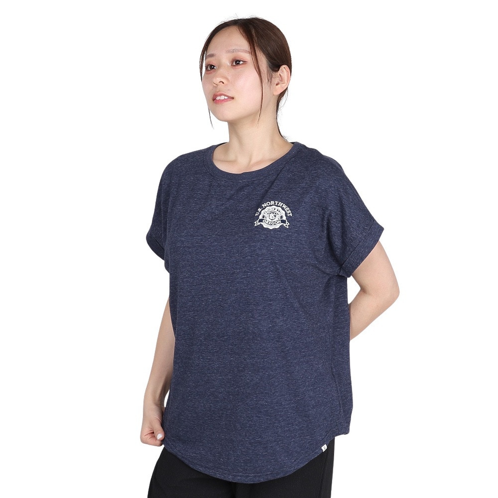 エルケクス（ELKEX）（レディース）半袖Tシャツ エンブレム ROLLUP EKL5S10042 NVY
