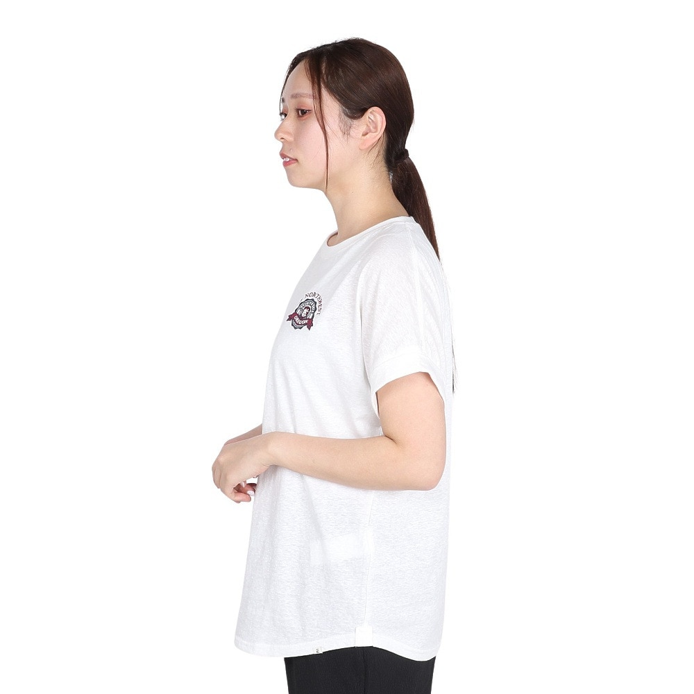 エルケクス（ELKEX）（レディース）半袖Tシャツ エンブレム ROLLUP EKL5S10042 WHT