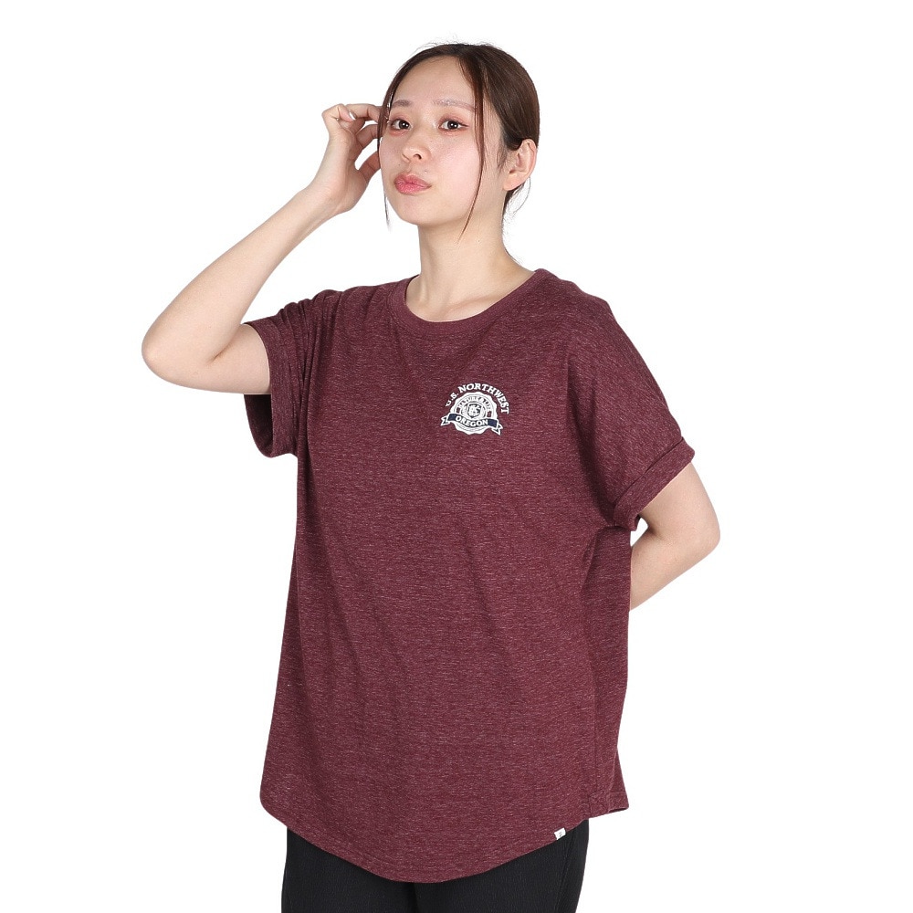 エルケクス（ELKEX）（レディース）半袖Tシャツ エンブレム ROLLUP EKL5S10042 WIN