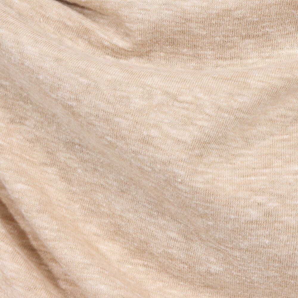 エルケクス（ELKEX）（レディース）半袖 フロッキープリント ワイドTシャツ EKL5S10043 BEG