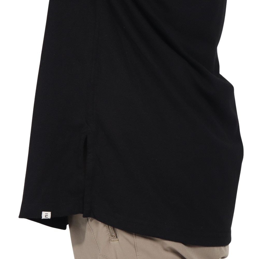 エルケクス（ELKEX）（レディース）半袖 フロッキープリント ワイドTシャツ EKL5S10043 BLK