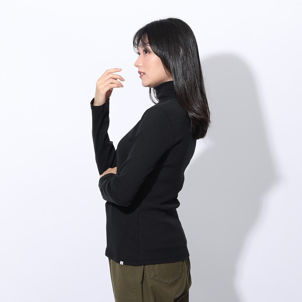 エルケクス（ELKEX）（レディース）長袖 タートルネックTシャツ EKL4FA0020 BLK