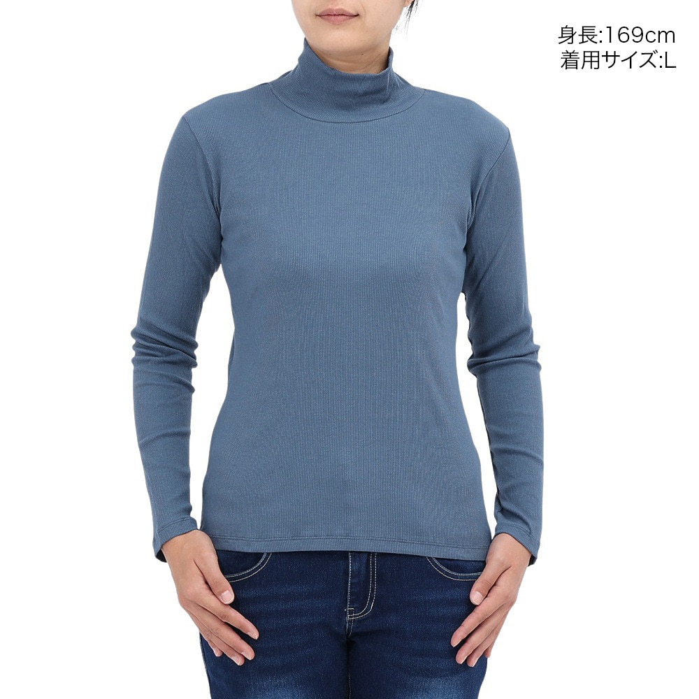 エルケクス（ELKEX）（レディース）長袖 タートルネックTシャツ EKL4FA0020 BLU