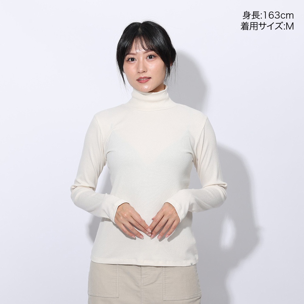 エルケクス（ELKEX）（レディース）長袖 タートルネックTシャツ EKL4FA0020 OWHT