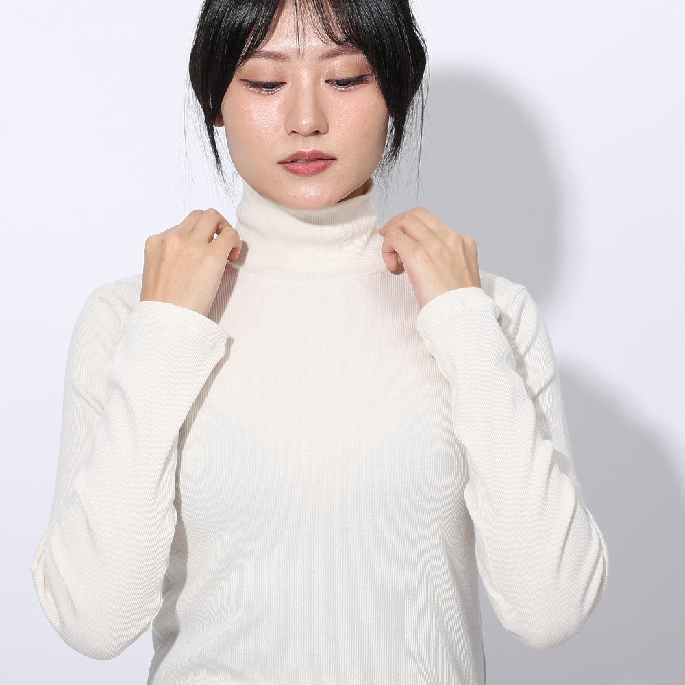 エルケクス（ELKEX）（レディース）長袖 タートルネックTシャツ EKL4FA0020 OWHT
