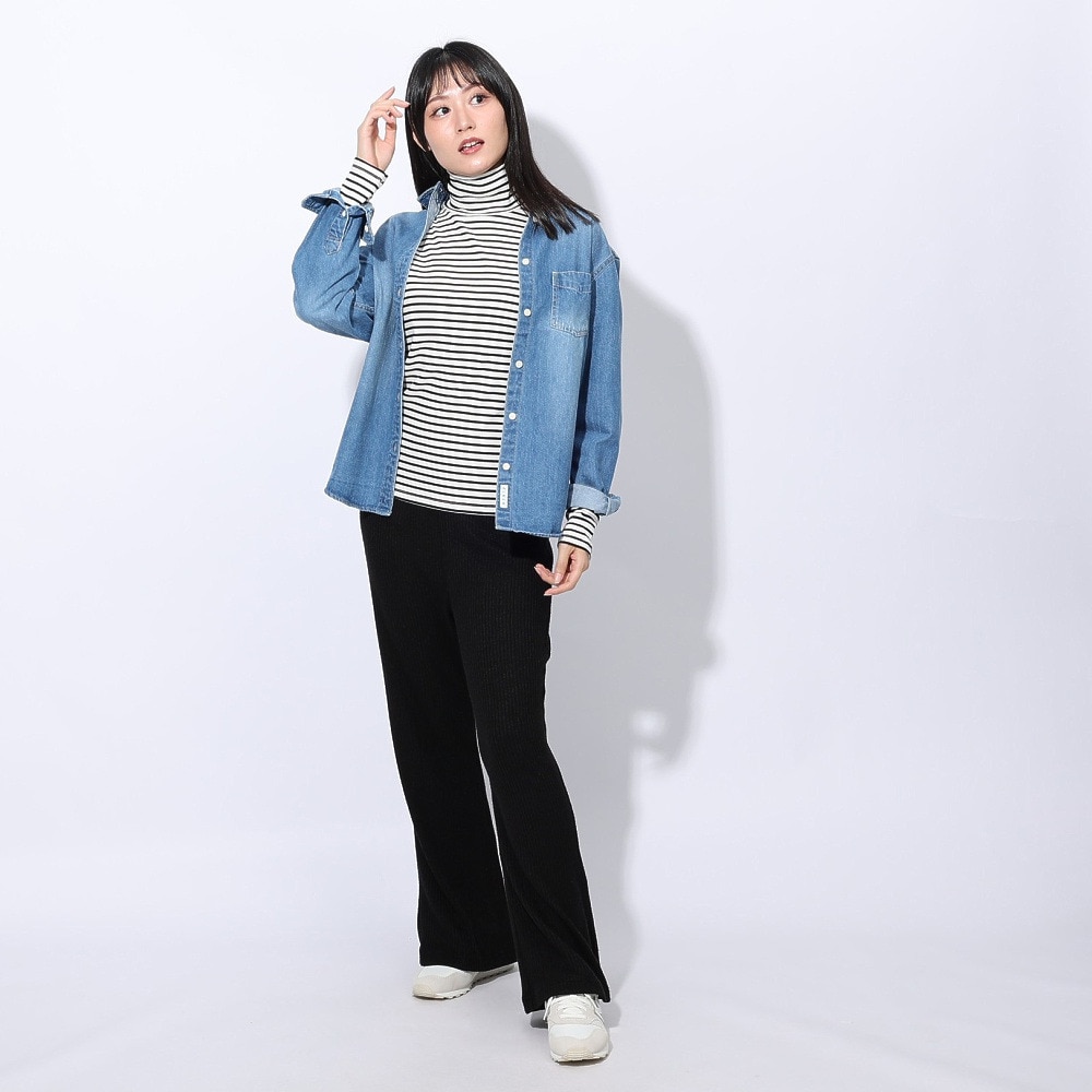 エルケクス（ELKEX）（レディース）長袖 タートルネックTシャツ EKL4FA0020 WHXBL