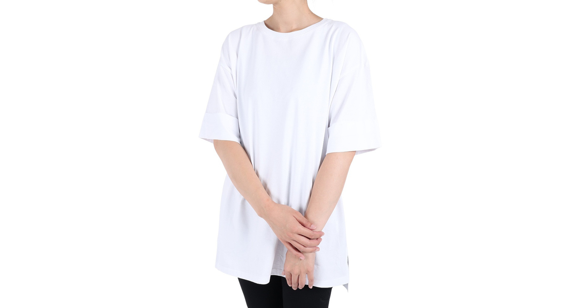 パフォーマンスギア｜Tシャツ レディース 半袖 ロング丈 ヘビーウェイト チュニック 872PA1CD6345WHT ホワイト 白 -  スポーツ用品はスーパースポーツゼビオ