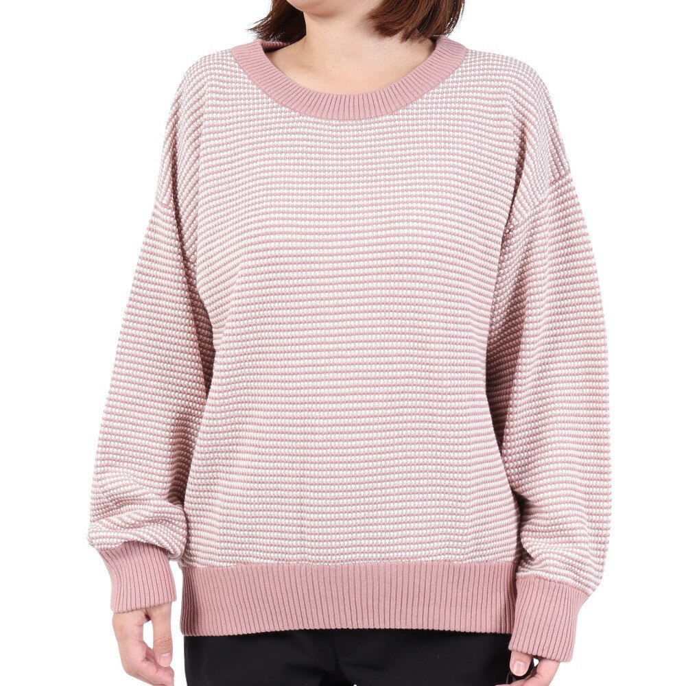 エルケクス（ELKEX）（レディース）PIQUE クルーネック 長袖ニット EKL3FA0013 PNK