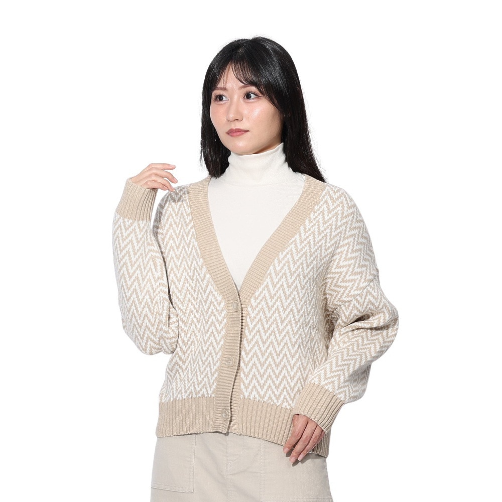 エルケクス（ELKEX）（レディース）ニット カーディガン EKL4FA0023 BEG