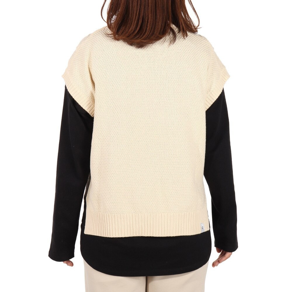 エルケクス（ELKEX）（レディース）ヒートクロス ニットベスト EKL1FA3085 OWHT★★★