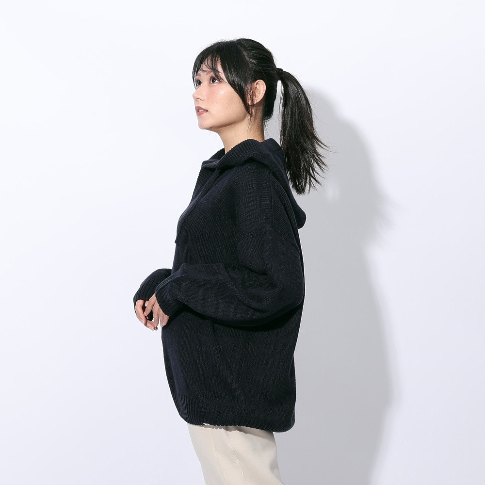 エルケクス（ELKEX）（レディース）ニット フル フーディー EKL4FA0024 NVY