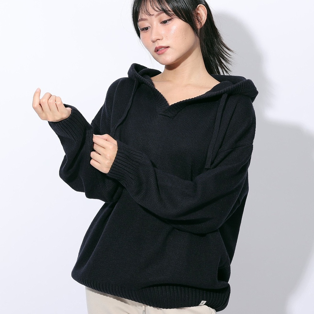 エルケクス（ELKEX）（レディース）ニット フル フーディー EKL4FA0024 NVY