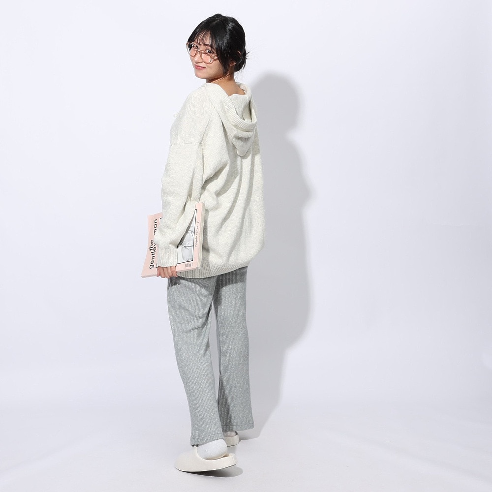 エルケクス（ELKEX）（レディース）ニット フル フーディー EKL4FA0024 OWHT
