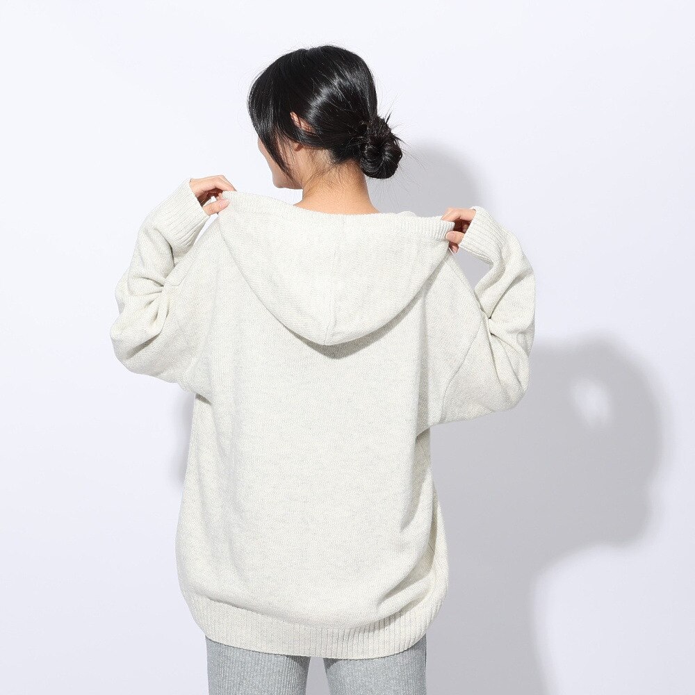 エルケクス（ELKEX）（レディース）ニット フル フーディー EKL4FA0024 OWHT