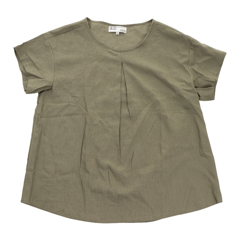  リネンミックスプルオーバーシャツ 872PA1CG6358OLIVE