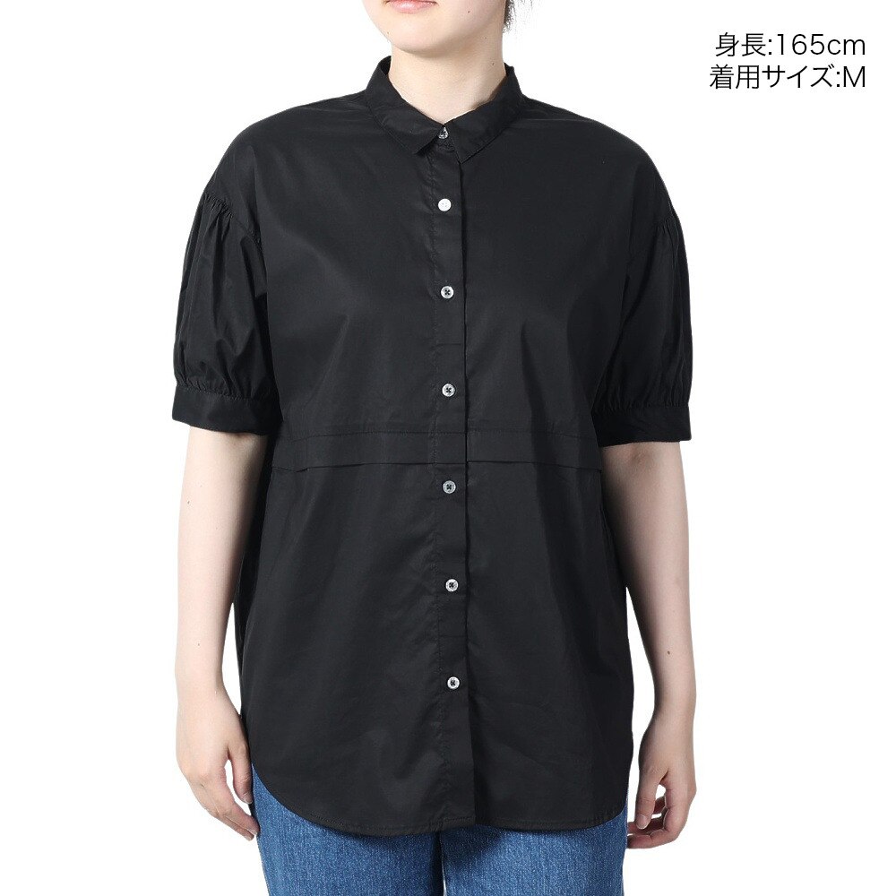 エルケクス（ELKEX）（レディース）ケープ カラー シャツ EKL2SP4208 BLK