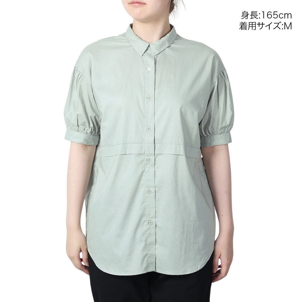 エルケクス（ELKEX）（レディース）ケープ カラー シャツ EKL2SP4208 GRN