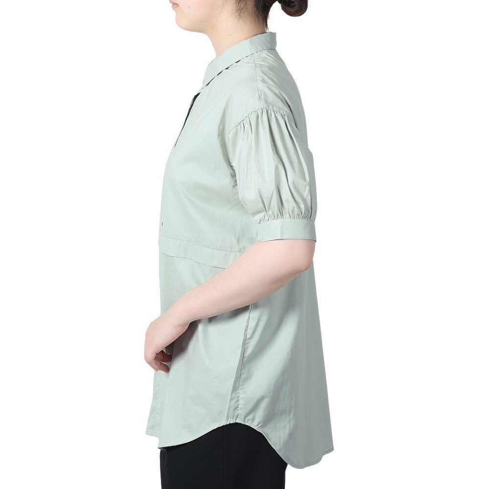 エルケクス（ELKEX）（レディース）ケープ カラー シャツ EKL2SP4208 GRN