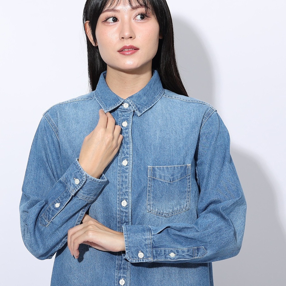 エルケクス（ELKEX）（レディース）デニムシャツ EKL4FA0017 LBLU