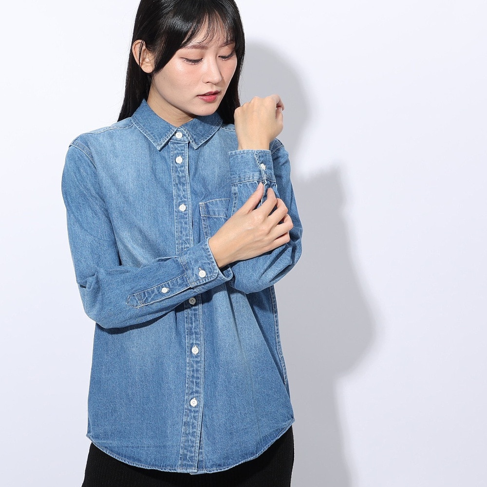 エルケクス（ELKEX）（レディース）デニムシャツ EKL4FA0017 LBLU