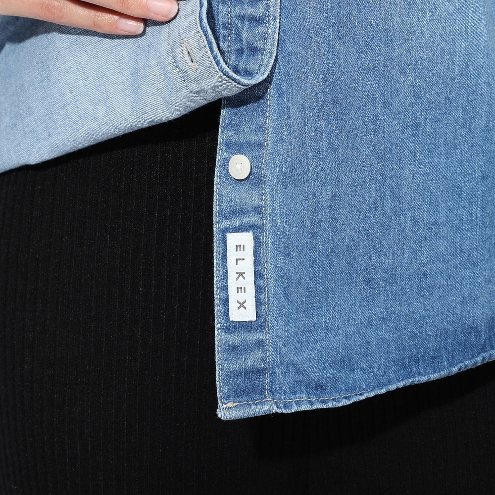 エルケクス（ELKEX）（レディース）デニムシャツ EKL4FA0017 LBLU