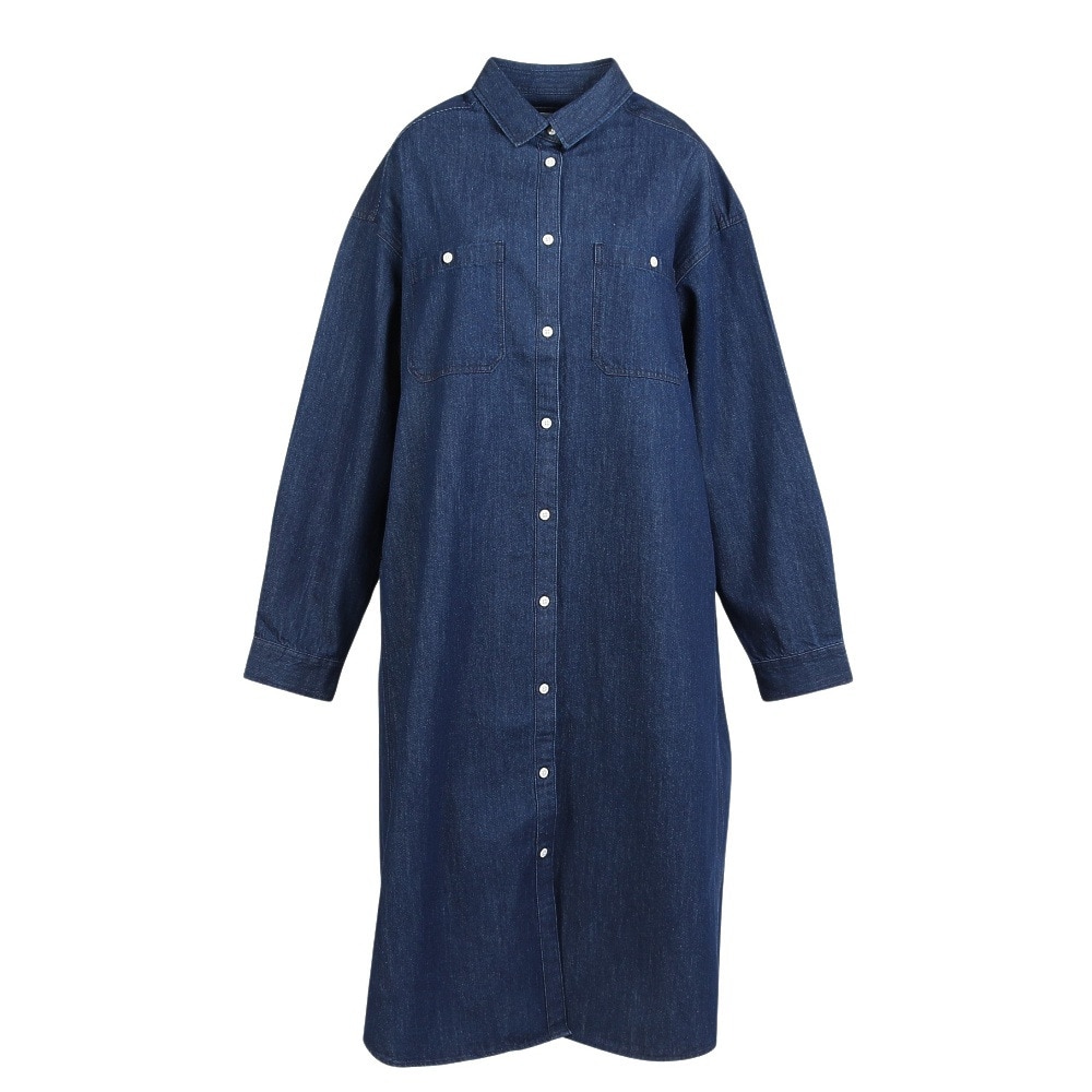 エルケクス（ELKEX）（レディース）長袖 デニム ワンピース EKL5FA0016 IBLU
