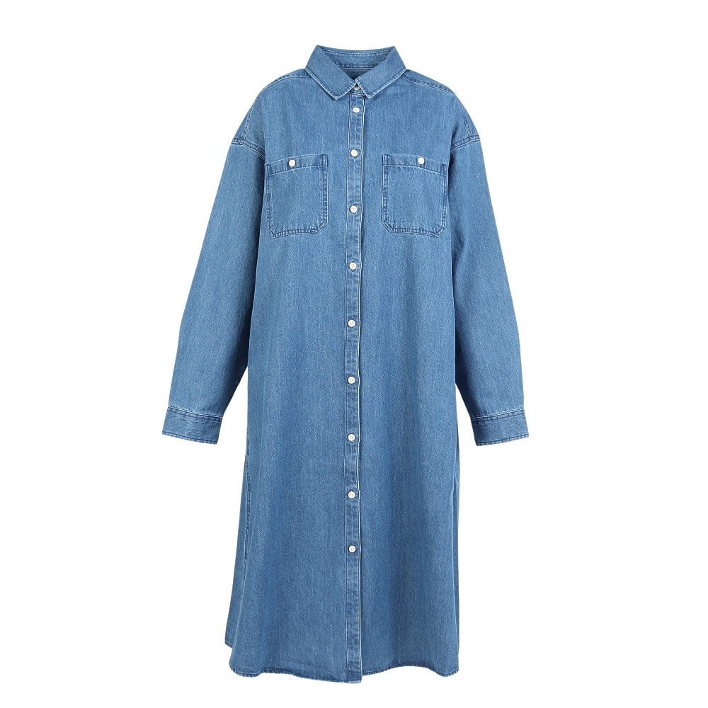 エルケクス（ELKEX）（レディース）長袖 デニム ワンピース EKL5FA0016 LBLU