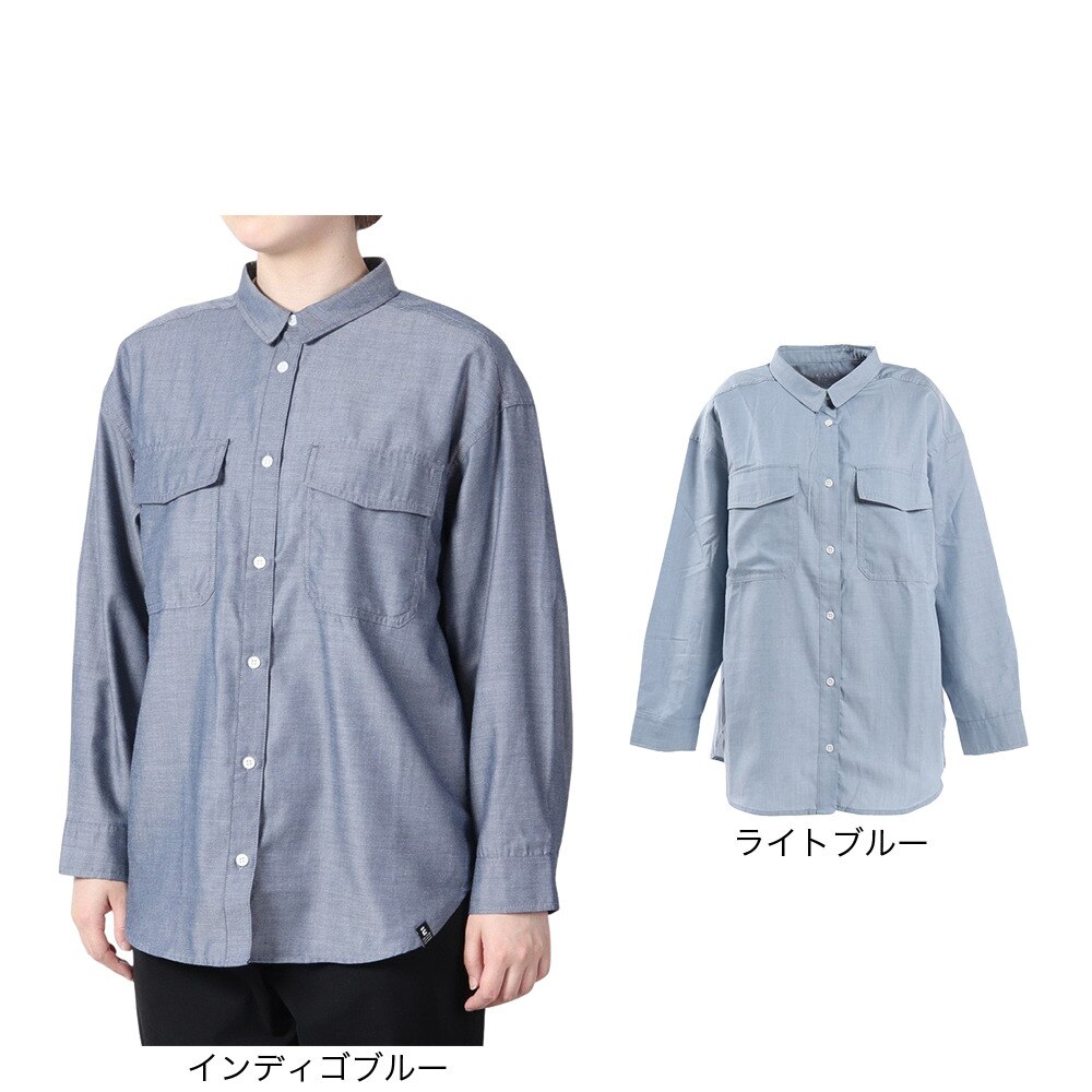 エルケクス（ELKEX）（レディース）DUNGAREE 長袖シャツ EKL2SP4206 LBLU