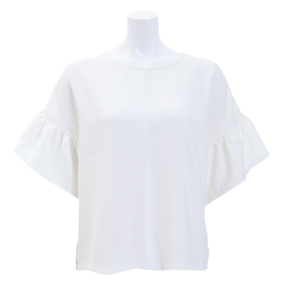  【多少の傷汚れありの為大奉仕】フリル袖ブラウス 872PA9EG6372WHT オンライン価格