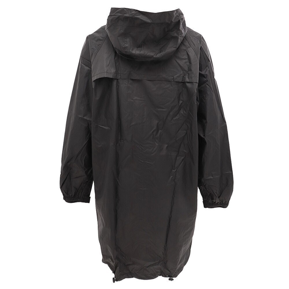 キウ（Kiu）（メンズ）レインコート レインジップアップ K116-900 BK (B) レインポンチョ ロング丈 おしゃれ 黒 ブラックレインウェア 防災 