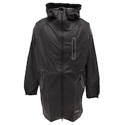 (メンズ)レインコート レインジップアップ K116-900 BK (B) レインポンチョ ロング丈 おしゃれ 黒 ブラックレインウェア 防災