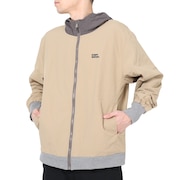 (メンズ)春 アウター ライトアウター ひっくりライトフードジャケット 2233500-69:KHAKI カーキ リバーシブル 2WAY