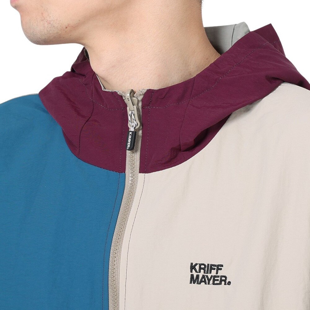 クリフメイヤー（KRIFF MAYER）（メンズ）春 アウター ライトアウター ひっくりライトフードジャケット 2233500-9:NATURAL マルチカラー リバーシブル  2WAY