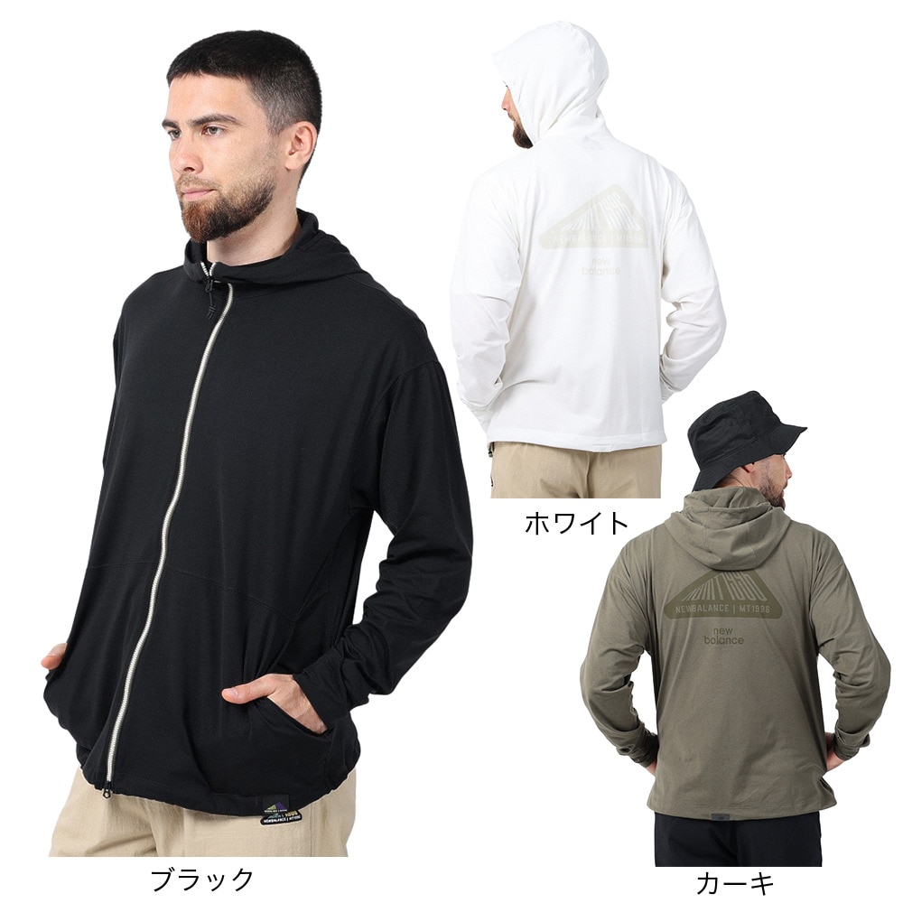 ニューバランス（new balance）（メンズ）ラッシュガード 長袖 パーカー フルジップ 速乾 UVカット 紫外線対策 MT1996 AMJ35007BK