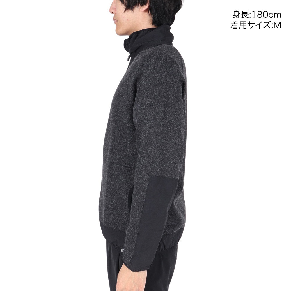 クリフメイヤー（KRIFF MAYER）（メンズ）ライトアウター ジップパーカー カットツイードスタンドジャケット 2325110-19 BLACK ブラック