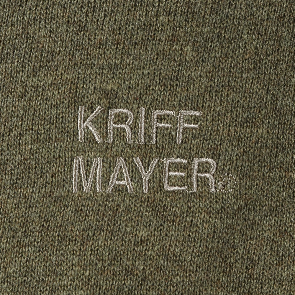 クリフメイヤー（KRIFF MAYER）（メンズ）ライトアウター ジップパーカー カットツイードスタンドジャケット 2325110-68 OLIVE オリーブ