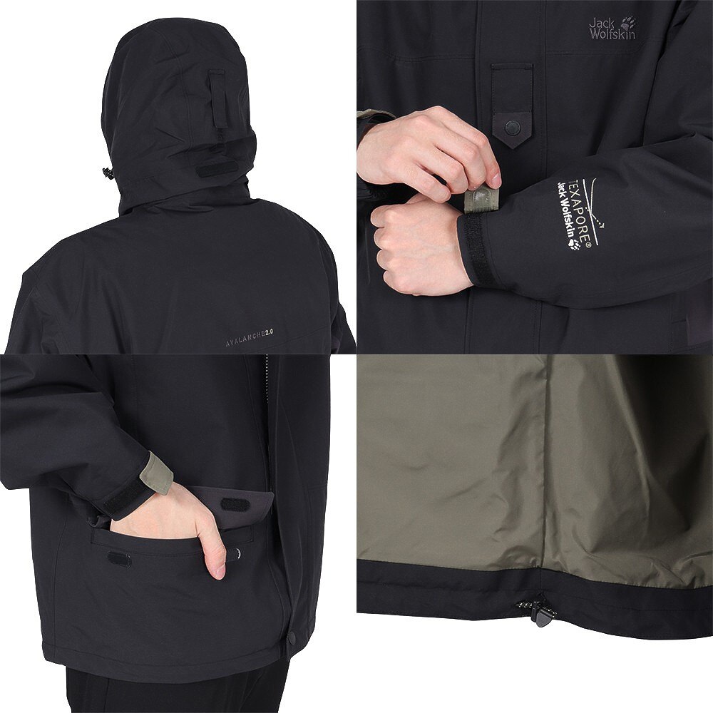 ジャックウルフスキン（JackWolfskin）（メンズ）JP AVLNCH2.0 4IN1 ジャケット 5032661-6000