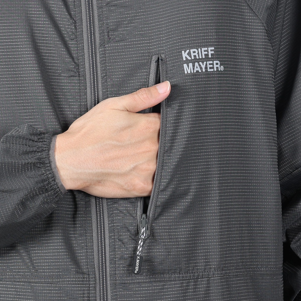クリフメイヤー（KRIFF MAYER）（メンズ）アウター ウィンドブレーカー さらさらエアーパッカブルジャケット 2347800-17:CHARCOAL 撥水 防汚