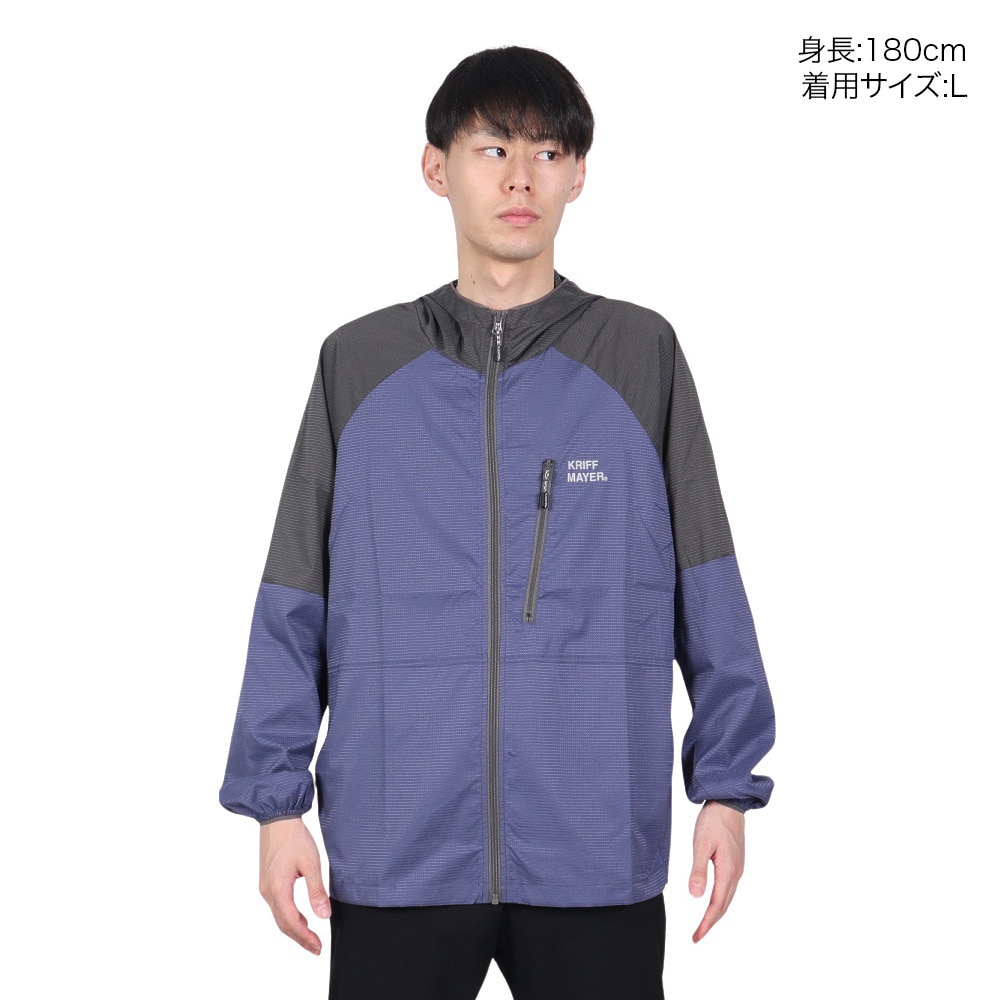 クリフメイヤー（KRIFF MAYER）（メンズ）アウター ウィンドブレーカー さらさらエアーパッカブルジャケット 2347800-79:NAVY ネイビー 撥水 防汚