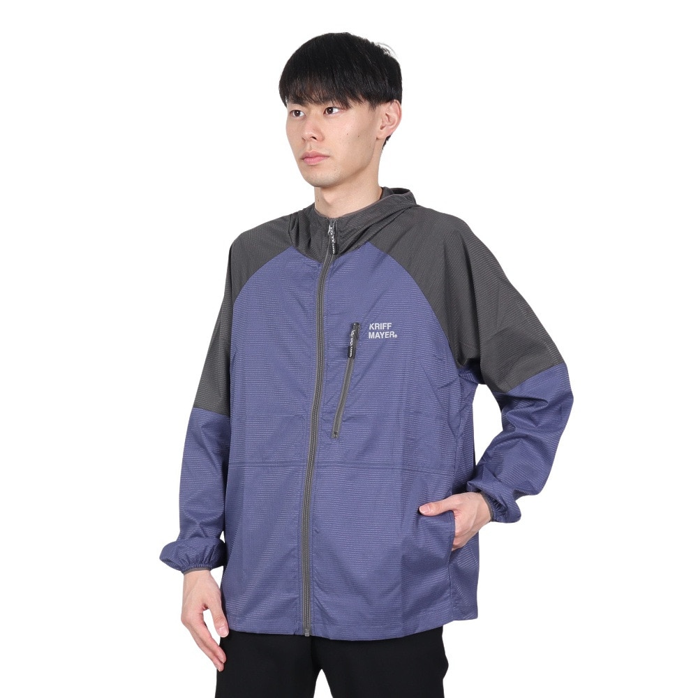 クリフメイヤー（KRIFF MAYER）（メンズ）アウター ウィンドブレーカー さらさらエアーパッカブルジャケット 2347800-79:NAVY ネイビー 撥水 防汚